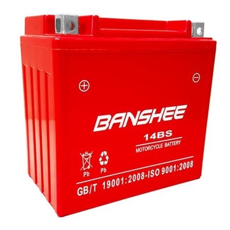 BANSHEE Banshee 14BS-Banshee-026 12V 14Ah YTX14-BS Battery for 2000-2006 Honda TRX350 Rancher - 4 Years Warranty 14BS-Banshee-026